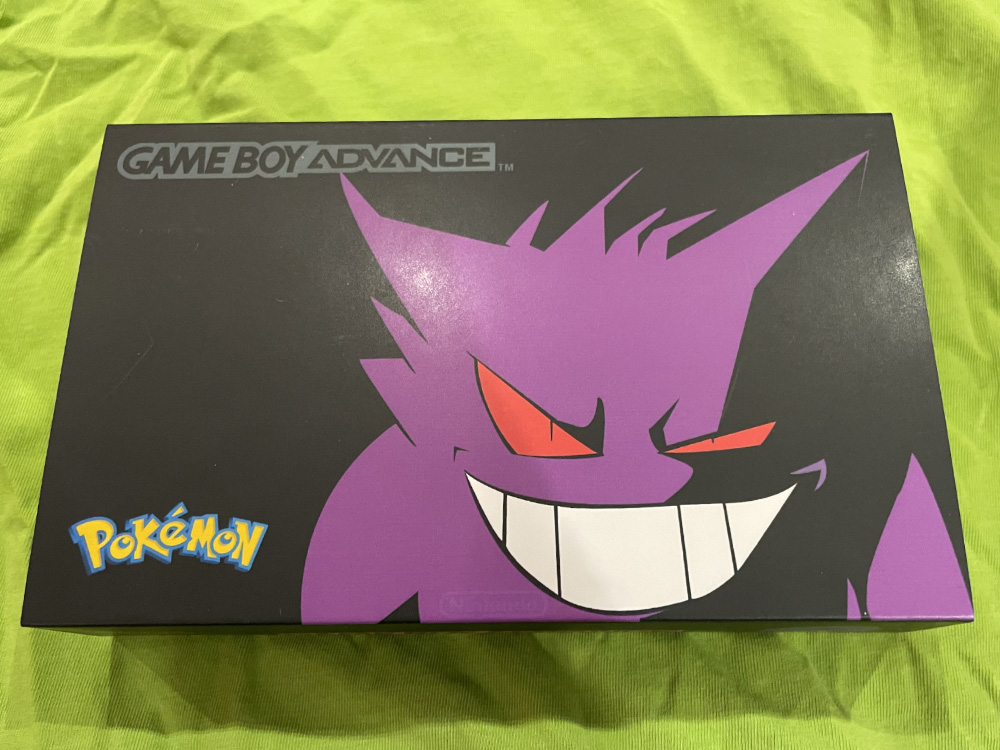 Nintendo Gameboy Advanced Gengar Themed GBA IPS Screen Mod w/Box!