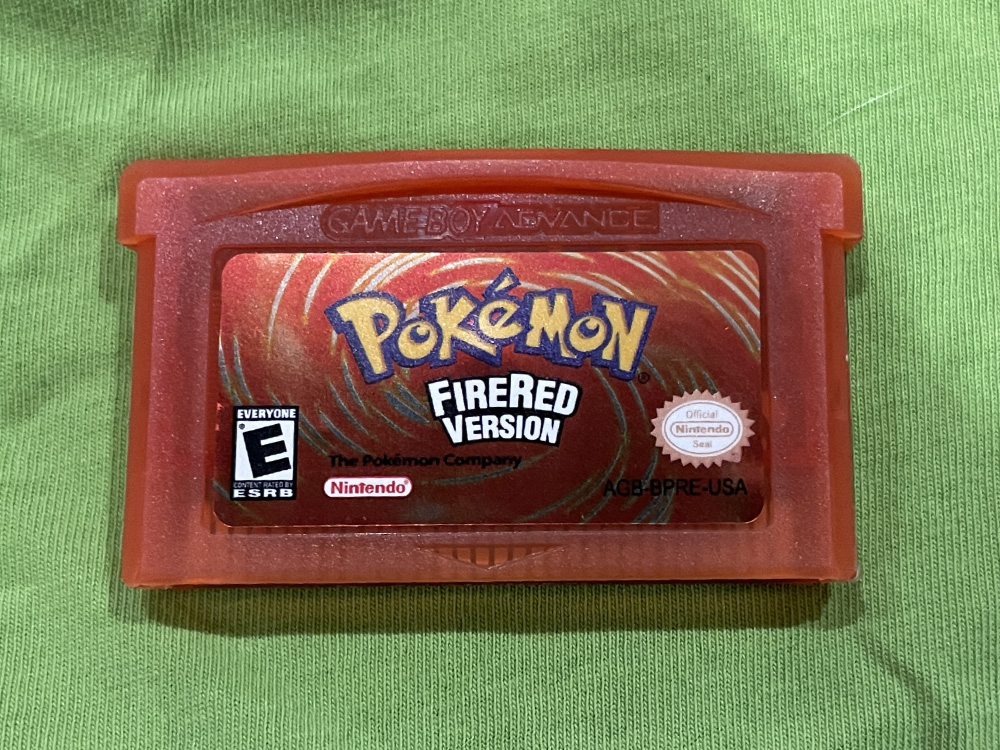 Nintendo Gameboy Advance Pokemon FireRed Cartridge GBA