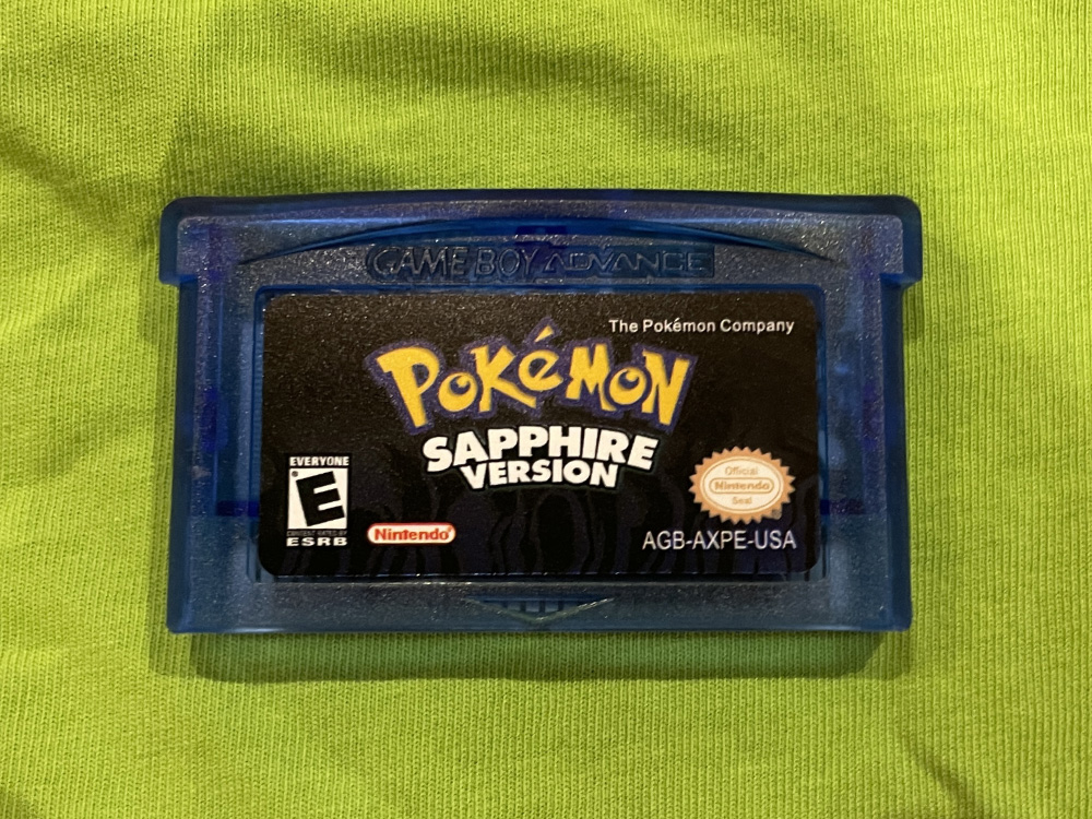 Nintendo Gameboy Advance Pokemon Sapphire Cartridge GBA