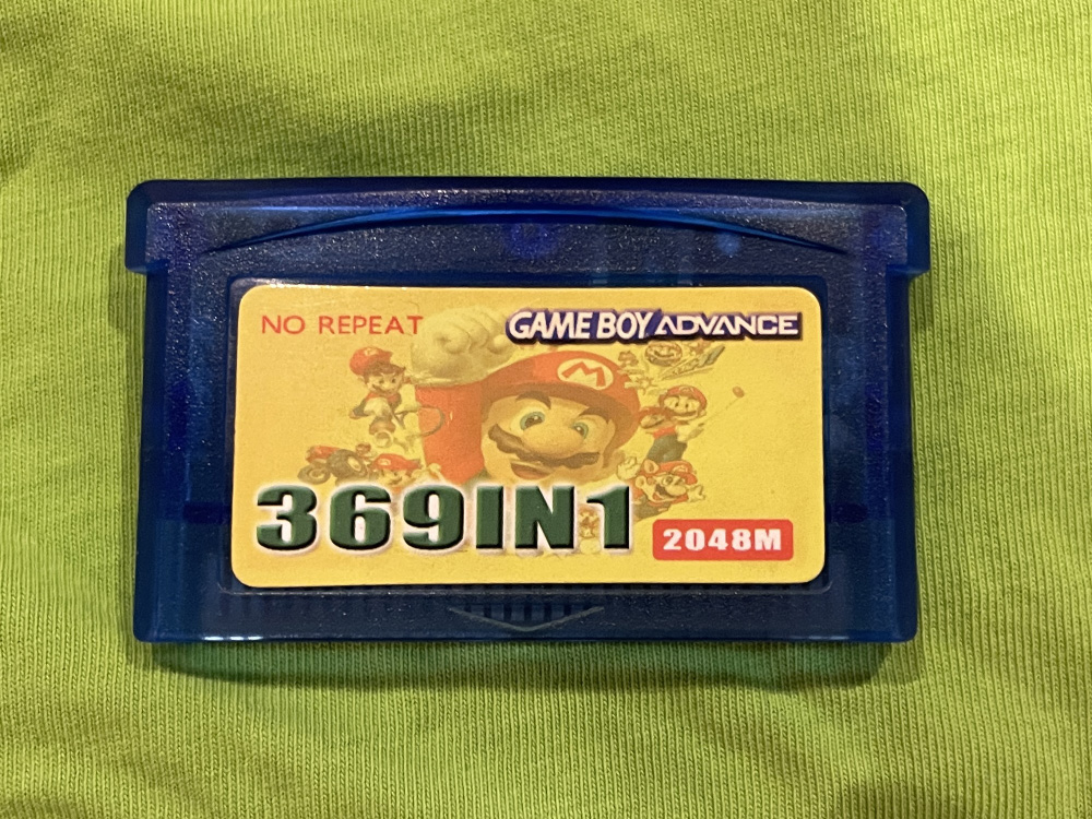 Nintendo Gameboy Advance 369in1 Games Cartridge GBA
