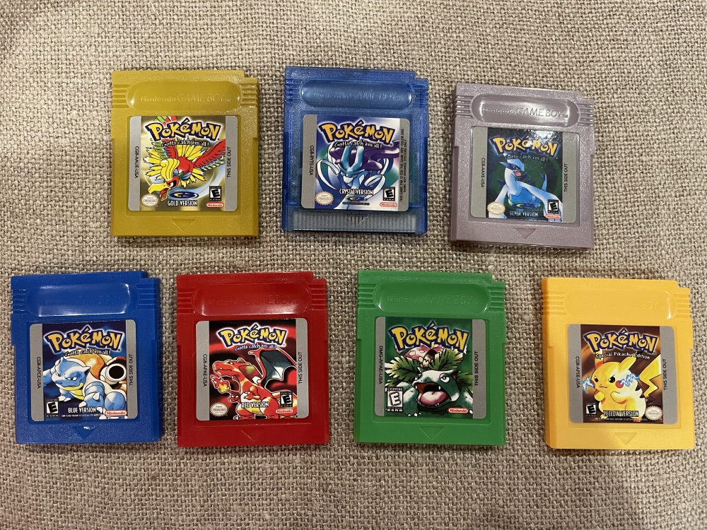 Nintendo Gameboy Color Pokemon Bundle cartridges GBC (Includes 7 Games!)